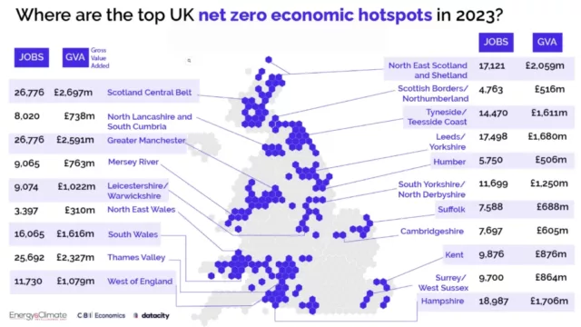 UK net zero hot spots