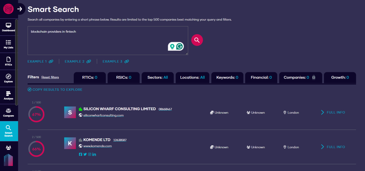 How to find companies by SIC Code on The Data City platform - The Data City