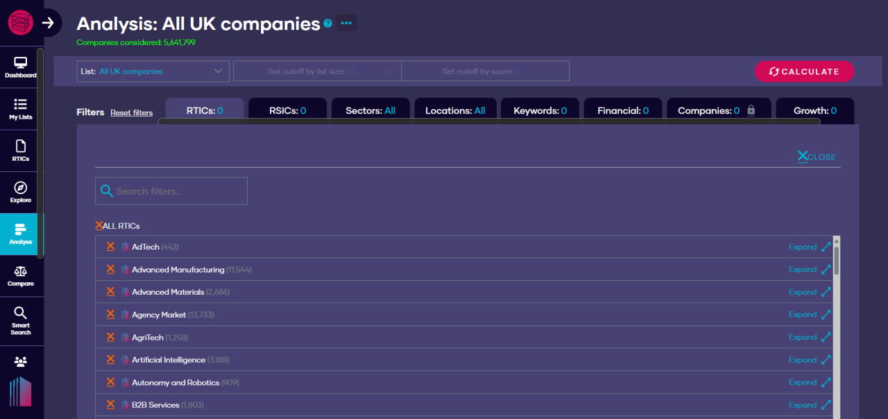 How to find companies by SIC Code on The Data City platform - The Data City